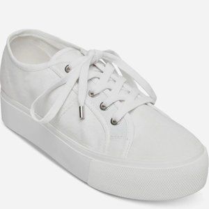 Steve Madden Emmi Women's White‎ Lace-Up Fashion Sneakers, Size 5